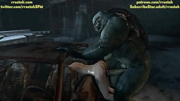 Play Zoe Baker stuffed in the car by hulky Monster