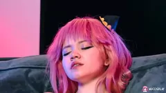 Play Anime Cutie Rebecca Nikson's Solo Toy Play with Wet Pussy