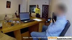 Play Ebony Teen Auditions with Big Dick Deepthroat