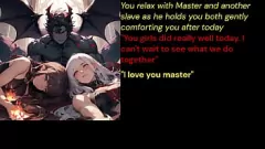 Play Hentai Master's Anal Play with Big & Small Tits Slave