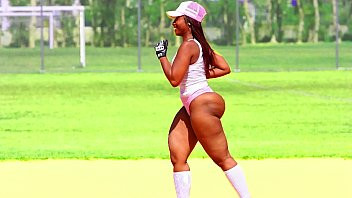 Play Black BBW plays baseball then gets fucked