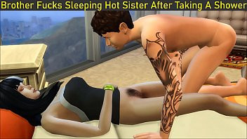 Play Brother Fucks Sleeping Hot Sister After Taking A Shower